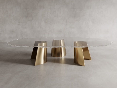 Italian glass coffee table