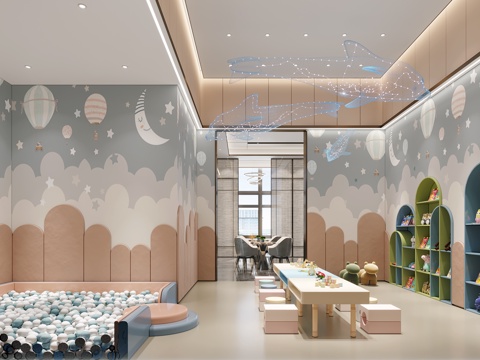 Modern kindergarten children's entertainment area