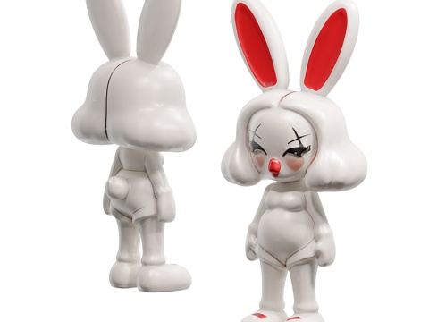 Modern Baby Rabbit Sculpture Doll