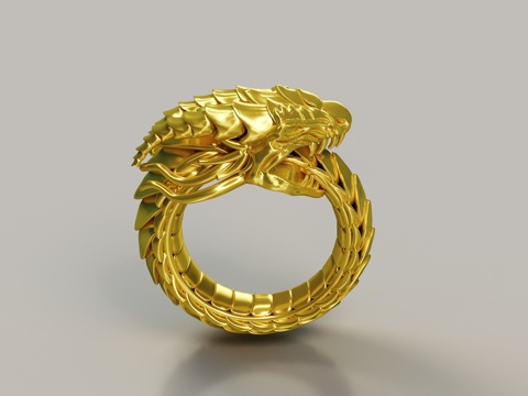 Golden Dragon Ring Jewelry