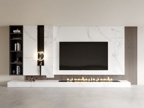 Modern integrated TV cabinet TV Wall