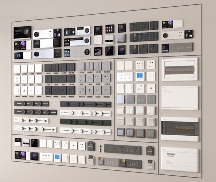 Intelligent panel rail socket strong weak box