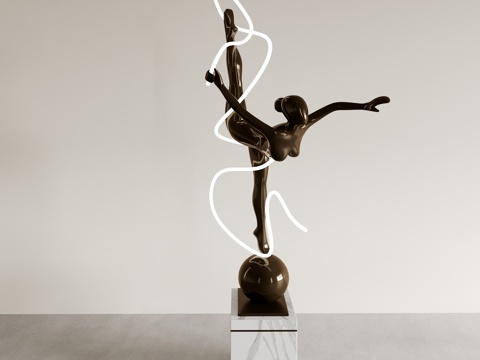 Dancer portrait sculpture humanoid sculpture