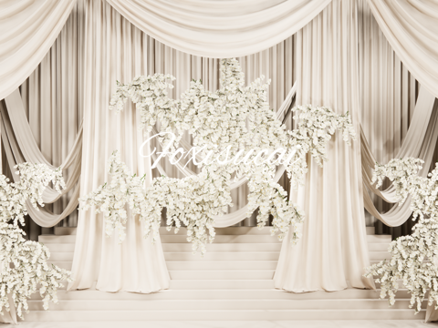 Light Champagne Show Wind Cloth Mantle Wedding