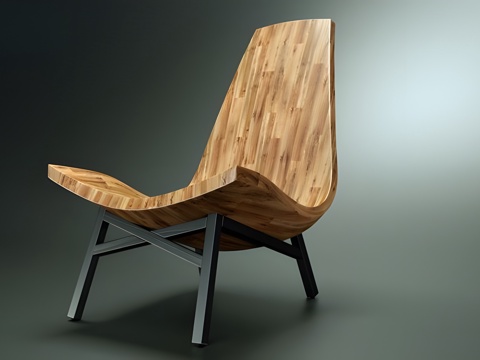 Modern Wooden Chair Lounge Chair