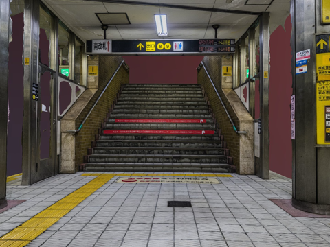 Staircase of Osaka Subway Station