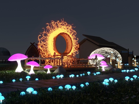 Mushroom Paradise Bird's Nest Light Lighting Device Luminous Mushroom Children's Paradise