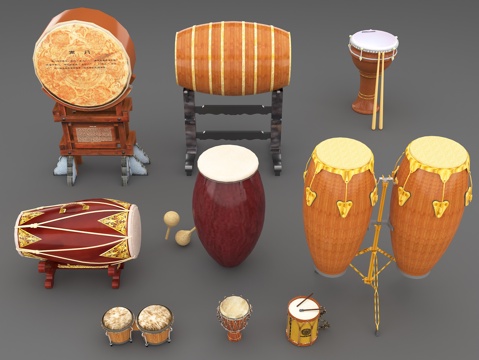 Drums, gongs and drums, ethnic minority drums, ethnic musical instruments, ethnic minority musical instruments