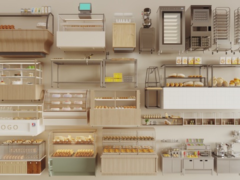 Modern Bread Cabinet Display Rack Container