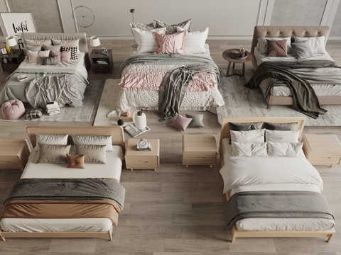 Log Style Double Bed