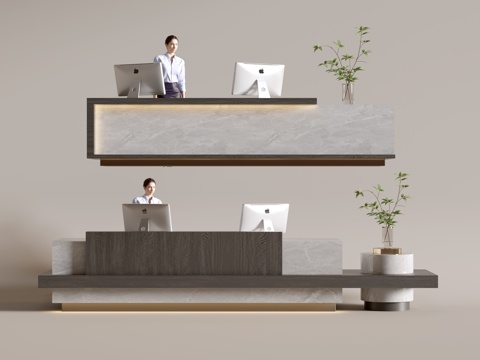 Modern Front Desk Service Desk