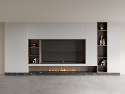 Modern integrated TV cabinet TV Wall