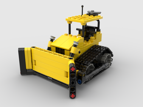 Lego toy building blocks engineering truck bulldozer