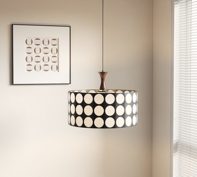 French Retro Wave Dot Chandelier