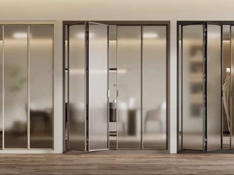 Modern sliding door folding door Changhong glass door