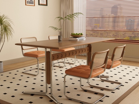 Mid-century Style dining table and chair