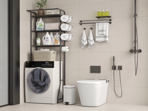 Modern Washing Machine Storage Rack Bathroom Metal Storage Rack