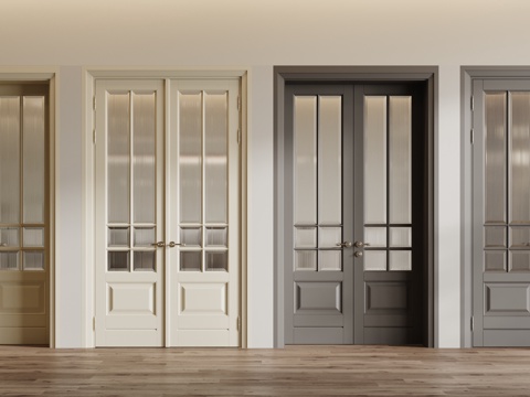 French double door swing door