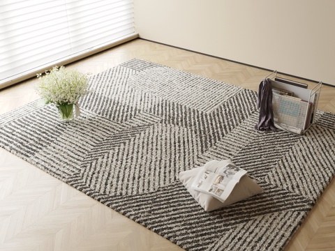 Striped Carpet Square Blanket