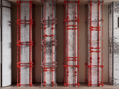 Industrial wind column cement column square column