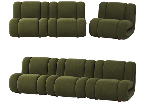 Modern Minimalist Row Sofa Couch