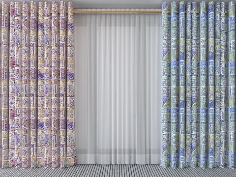 Modern Printed Curtain