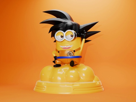 Minions Cartoon Hand-made Sun Wukong Art Toy