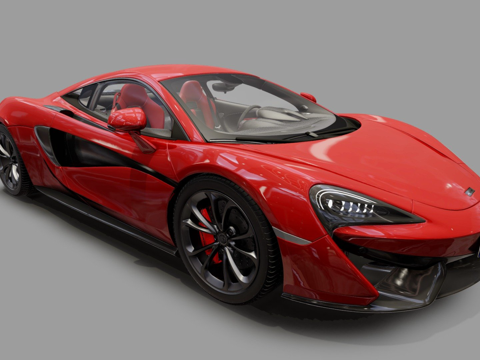 McLaren 540C Car Red sports car