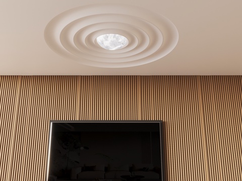 Water ripple ceiling moon lamp chandelier water ripple gypsum ceiling