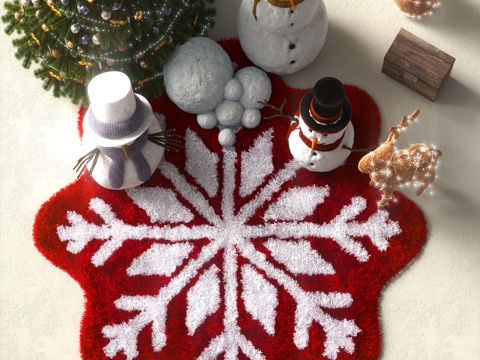 Modern Snowflake Carpet Christmas Decoration