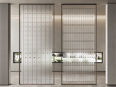 Modern glass partition screen