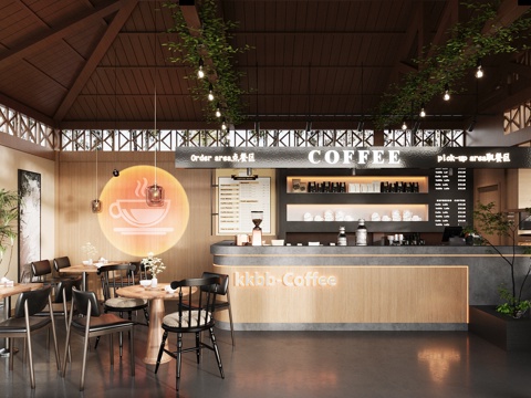 Industrial Style Milk Tea Shop Cafe