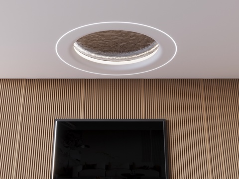 Round luminous light film ceiling soft film ceiling