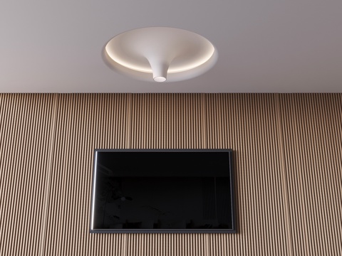 Round light film ceiling TV Wall