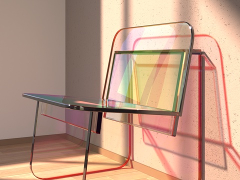 Laser Glass Chair Lounge Chair