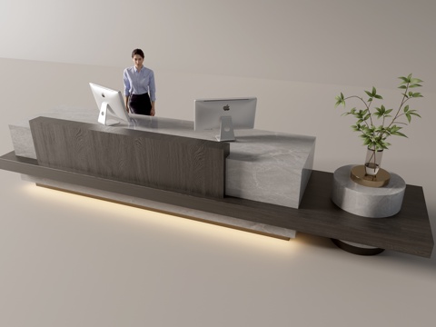 Modern Company Front Desk Service Desk