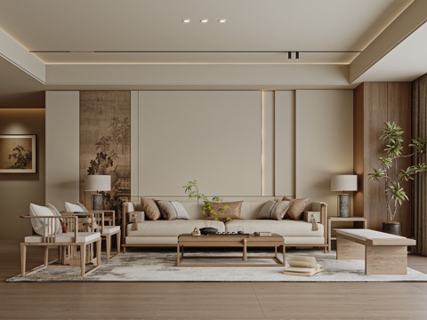 Neo-Chinese Style Song's Aesthetic Living Room