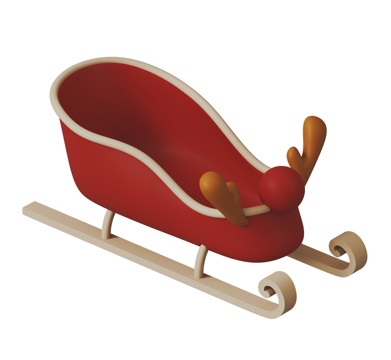 Christmas Sleigh Ski Tools Children's Toys