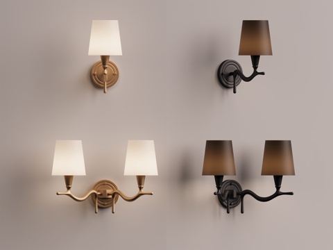 Affordable Luxury Style Metal Wall Lamp Double Head Wall Lamp