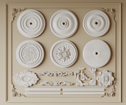 European-style carved lamp panel gypsum disc gypsum line