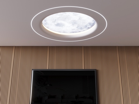 Round luminous light film ceiling moon light film ceiling