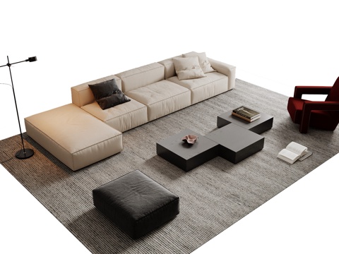 Modern Sofa Coffee Table Sectional Sofa