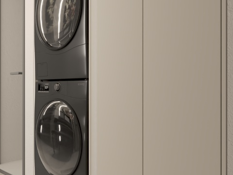 Modern Laundry Cabinet drum washing machine