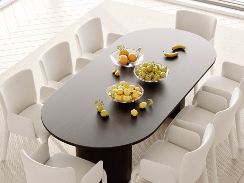 Modern Dining Table and Chair Oval Dining Table