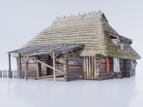 New Chinese-style cabin thatched cottage