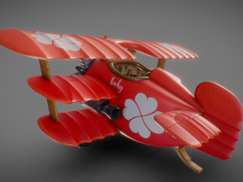 Game Model Biplane Hand