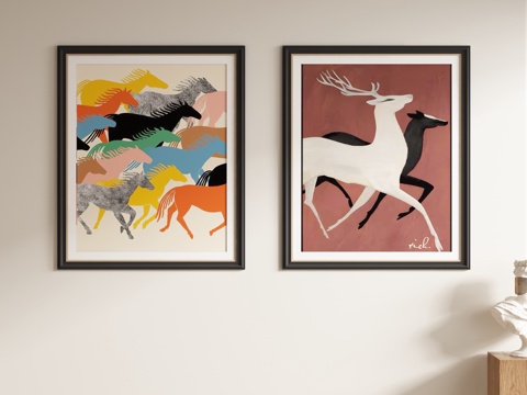 Modern Decorative Painting Horse Hanging Painting