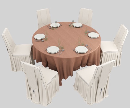 Round Dining Table and Chair