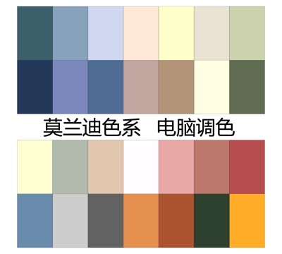 Modern Color Card Palette