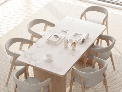 Cream Style dining table and chair